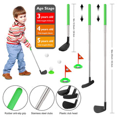 Dyienocs kids golf clubs set: lightweight setup for easy carriage and setup.