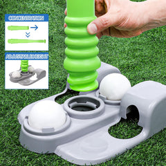DZLION T Ball Set pitching machine in action for realistic, paced practice