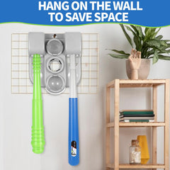 DZLION T Ball Set wall-mount storage keeps the play area neat