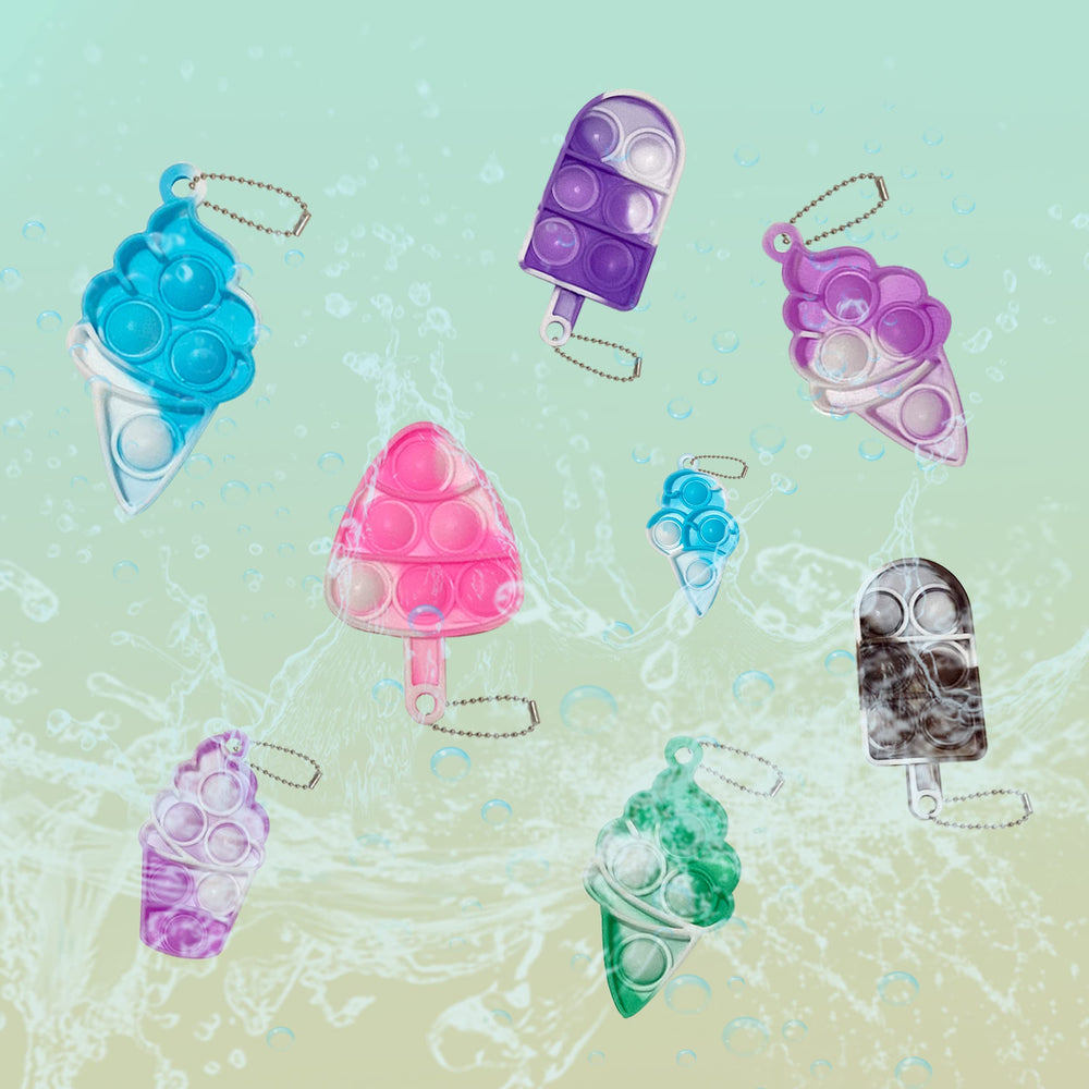 DZLUSJ Ice Cream Pop Keychain—mini, lightweight fidget you can carry in a pocket