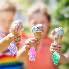 DZLUSJ Ice Cream Pop Keychain—compact desk toy ideal for quick breaks during study