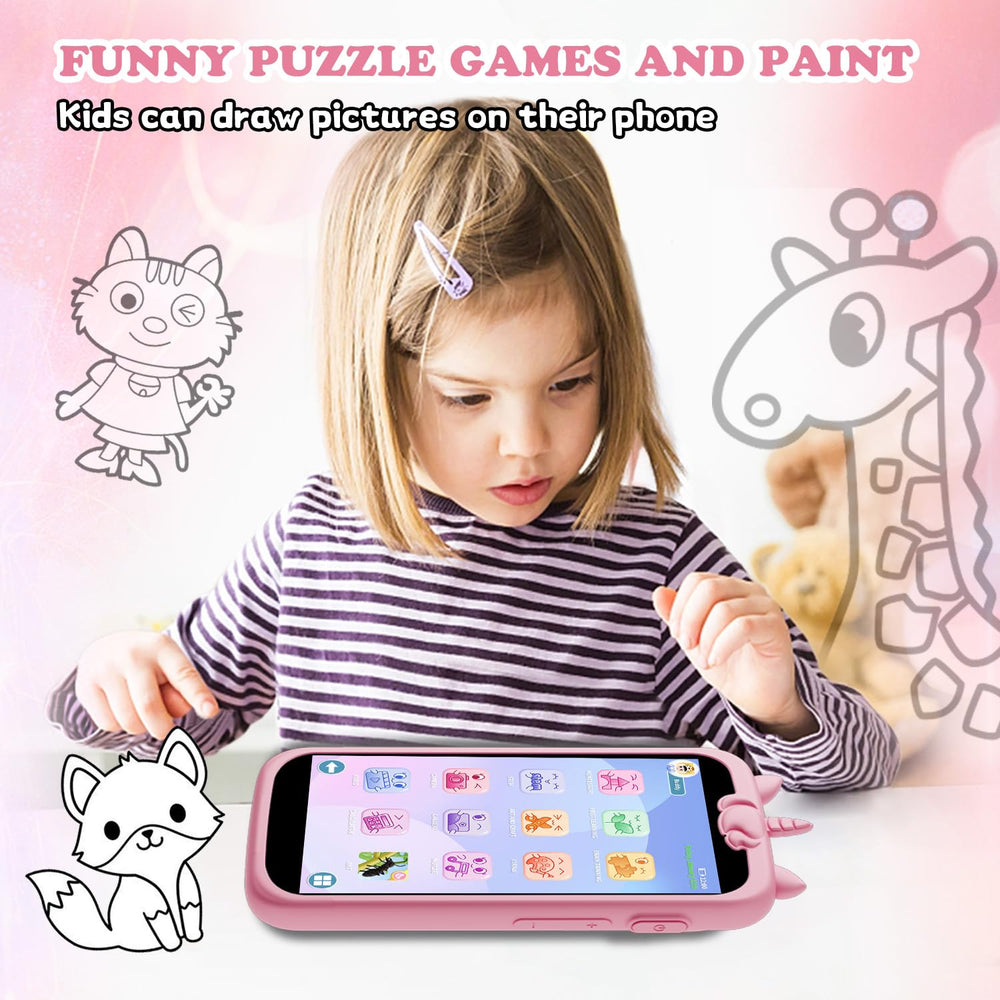 E teacher Kids Smart Phone pink 8GB SD card stores media