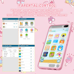 E teacher kids smart phone pink packaging box with contents and value