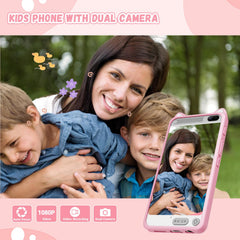 E teacher kids smart phone pink screen display showing 3.97-inch touch interaction