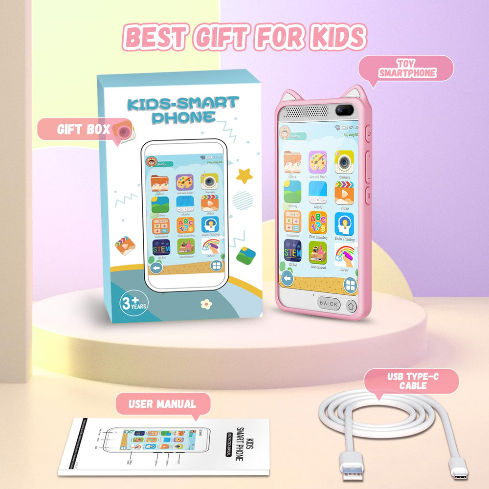 E teacher kids smart phone pink stickers for playful customization