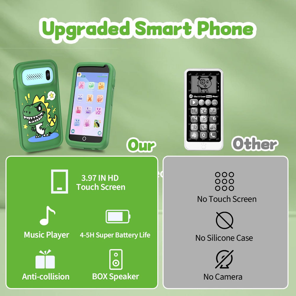 E teacher Kids Smartphone green in use by child for active learning
