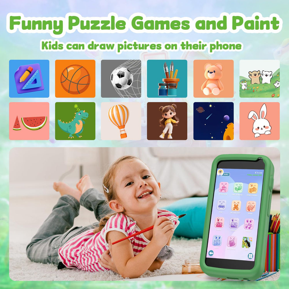 E teacher Kids Smartphone green packaging view illustrates gift-ready presentation