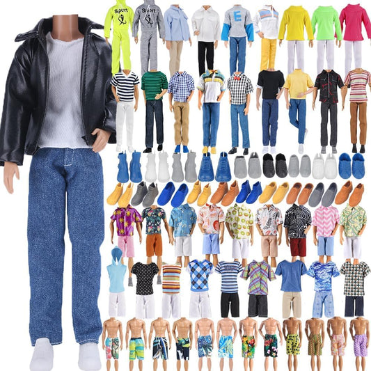E-TING fantastic pack 5 sets fashion outfits for 12-inch boy doll, ready-to-dress variety