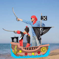Eaasty educational pirate playhouse boosts color perception and imagination.