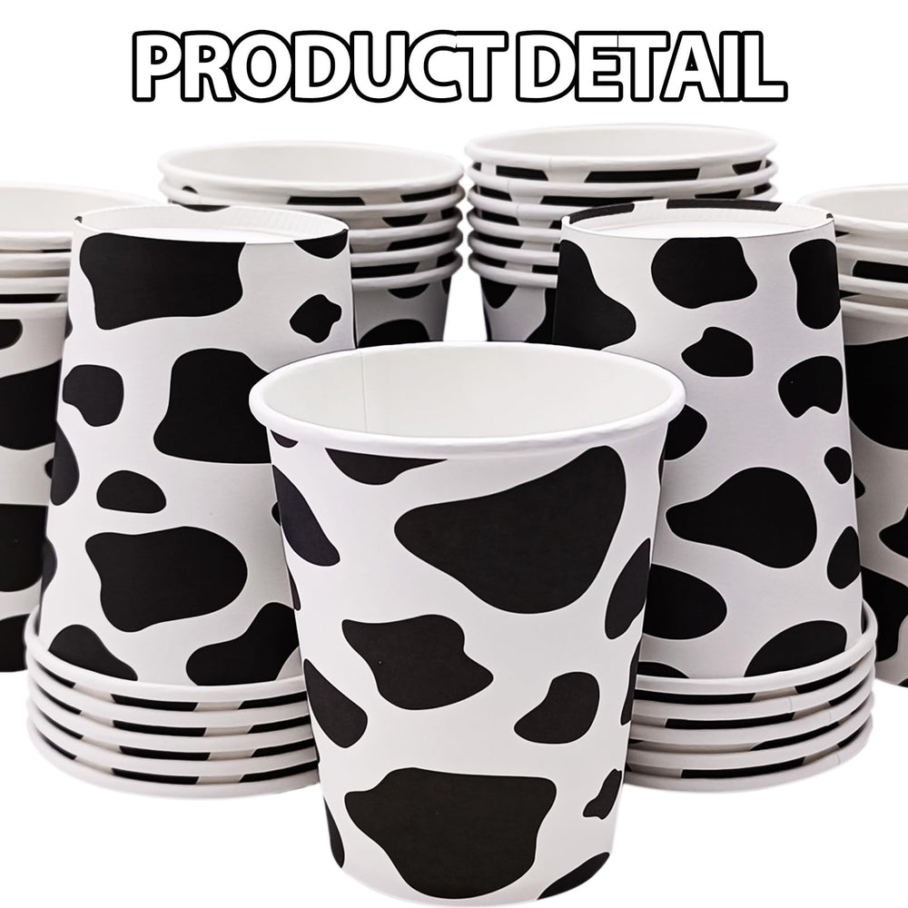 EaciTown cowgirl birthday supplies featuring bold cow print for festive tables.