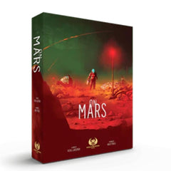 Eagle-Gryphon Games On Mars cover featuring a rover and Mars base, ideal for immersive strategy play.