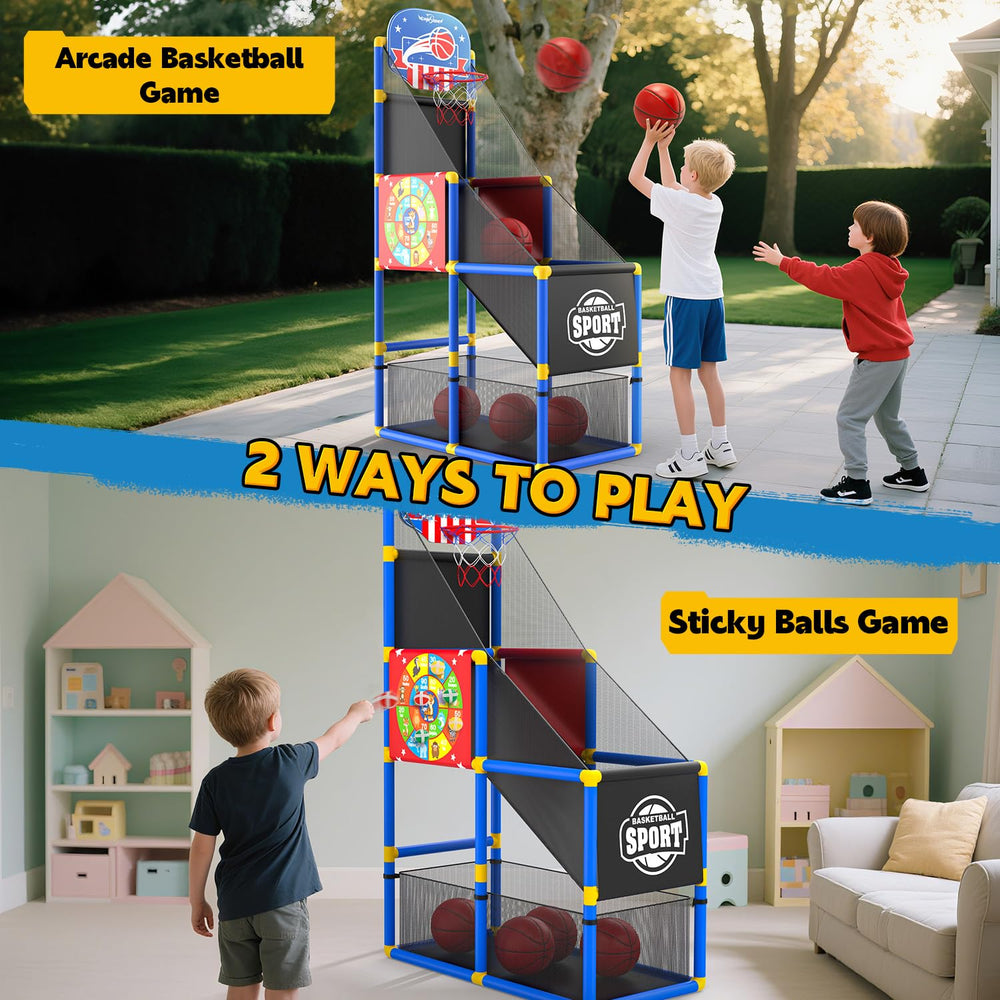EagleStone 36-50 inch adjustable hoop height enables growing kids to play.