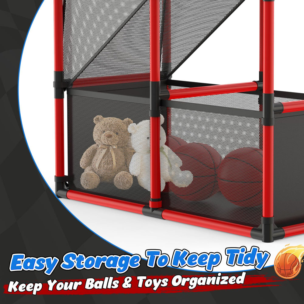 EagleStone base storage net keeps balls and toys organized