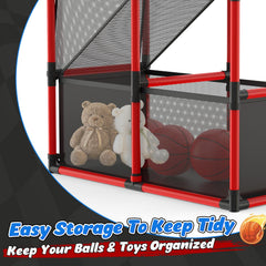 EagleStone base storage net keeps balls and toys organized