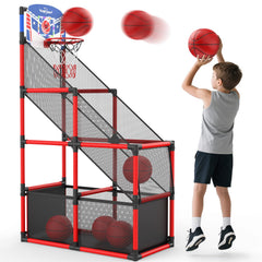 EagleStone kids adjustable arcade hoop with LED scoreboard for active play indoors