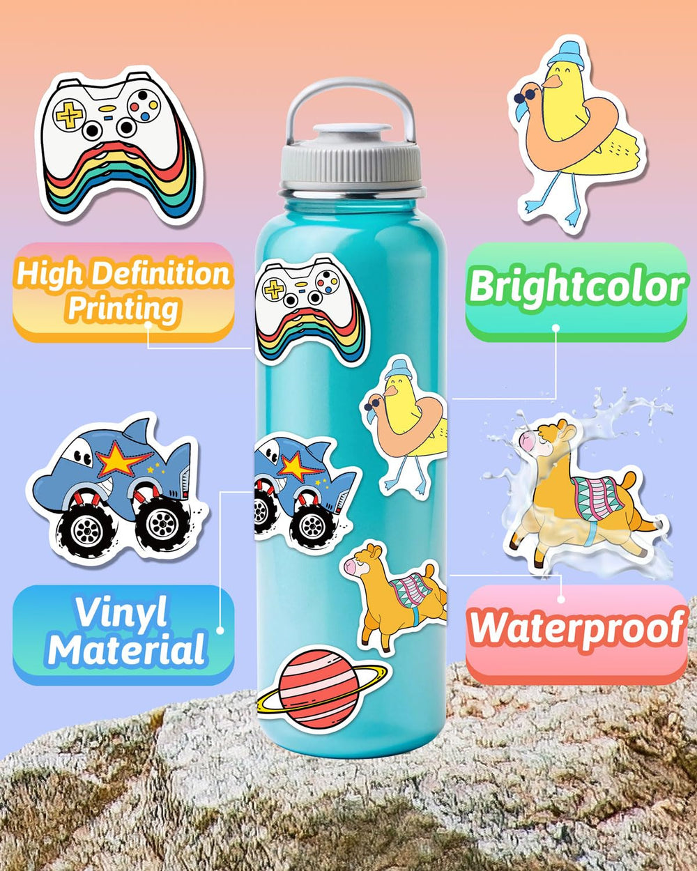 EAPHANT cute sticker set perfect for school projects and backpacks
