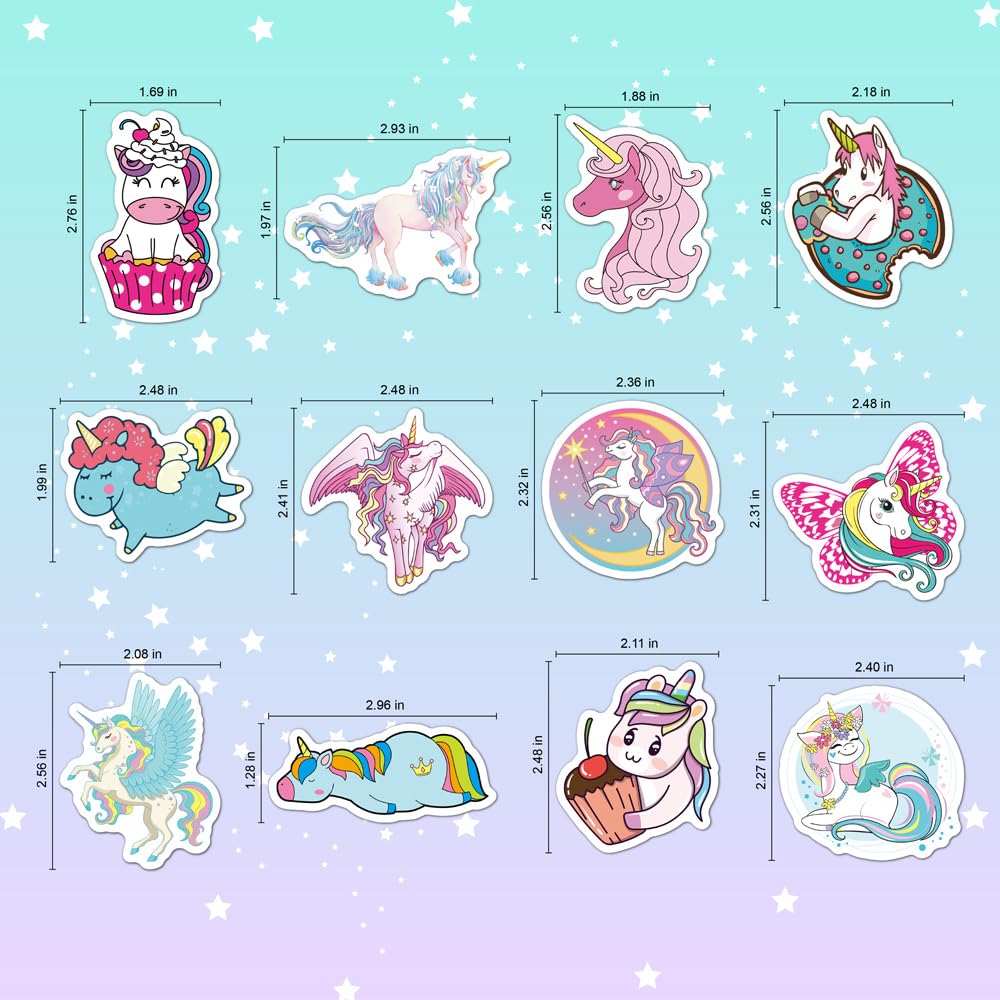EAPHANT Unicorns stickers on laptops, long-lasting color and shine.