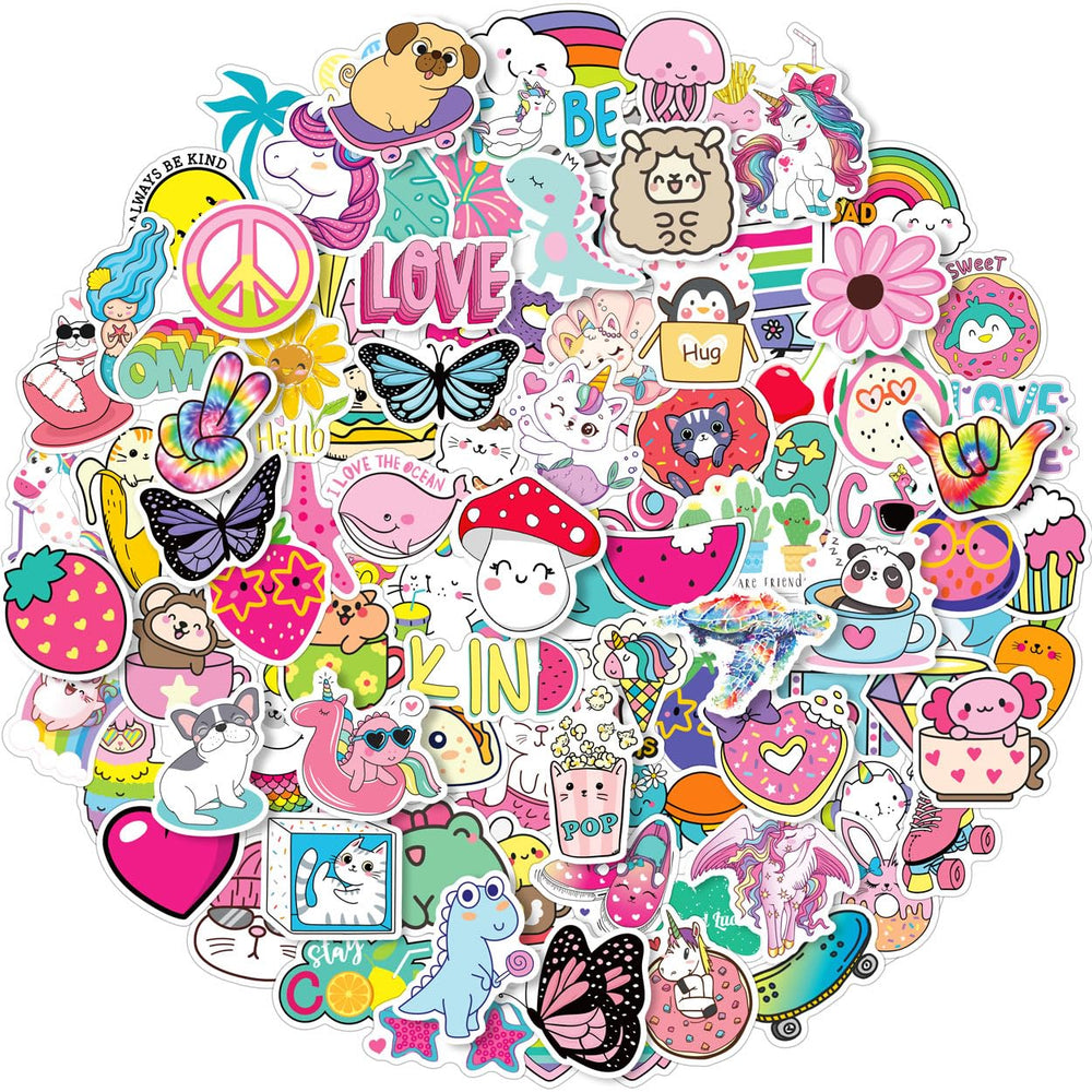 EAPHANT water bottle stickers with cute designs for kids; durable waterproof vinyl.