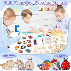 EAPHANT wooden magnets close-up show smooth surfaces ideal for precise painting