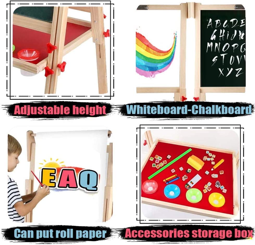 EAQ Easel uses non-toxic wood for a safe classroom-like setup.