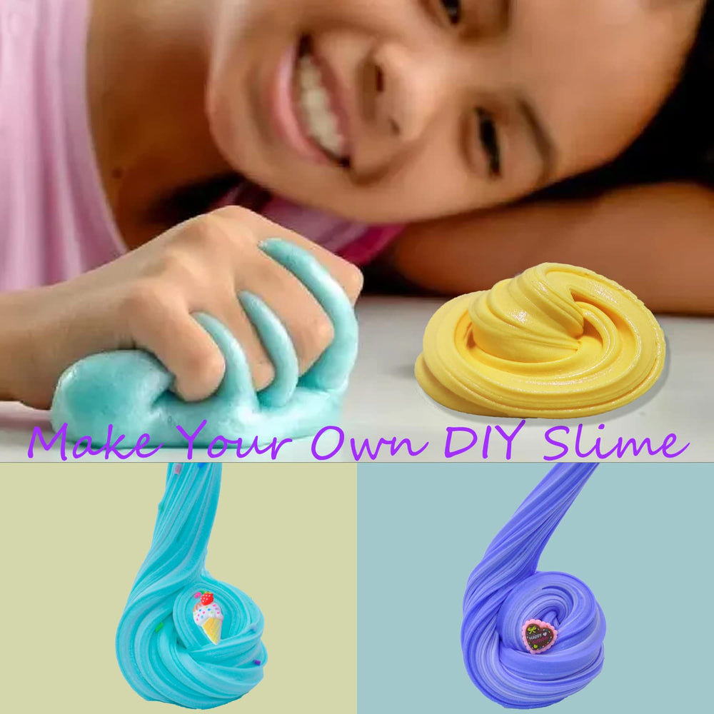 EASYCITY butter slime yellow texture showing stretch and crunch for sensory play.