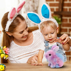 Easfan Easter Rabbit movable ears and nose enhance lifelike expressions during play