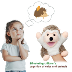 Easfan Hedgehog hand puppet with movable mouth for expressive play.
