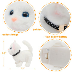 Easfan Walking Kitty plush, head nodding animation adds lifelike charm.