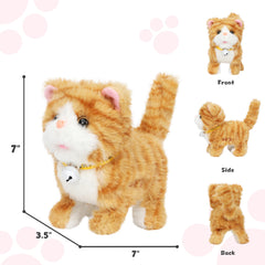 Easfan Walking Plush Kitty press-button moment captures reaction and engagement.