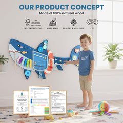 Easyego sustainable materials shark board uses eco-friendly wood for safe play.