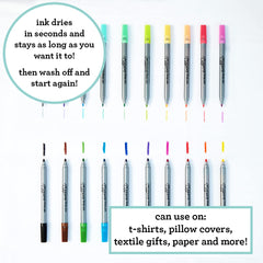 eatsleepdoodle artist set 20 double-ended nibs for varied line weights.