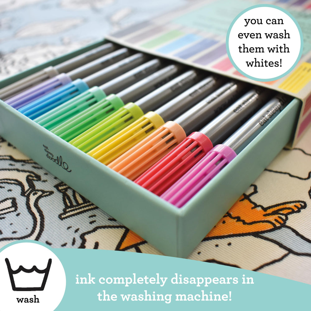 eatsleepdoodle artist set 20 washable markers safe for children.