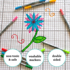 eatsleepdoodle marker lines; thin and thick tips for varied strokes