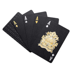 EAY Diamond black playing cards in a sturdy box, ideal for travel and long-lasting use.