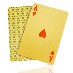 EAY gold deck of cards with full set and high-foil shine for elegant gameplay