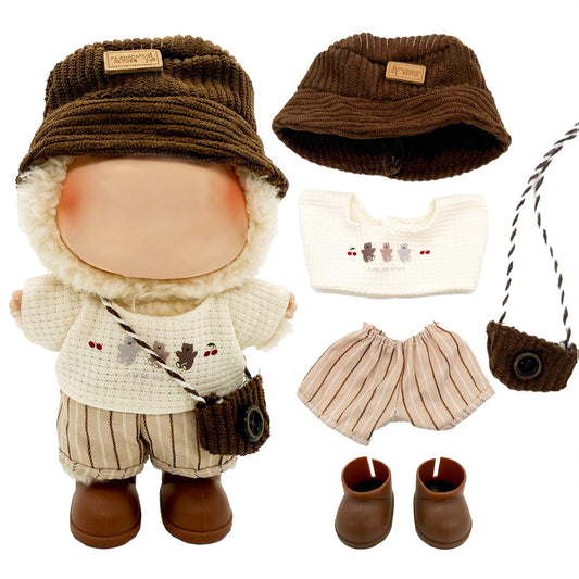 Eayaele Labubu 5-piece set on a 17cm doll for display and photography