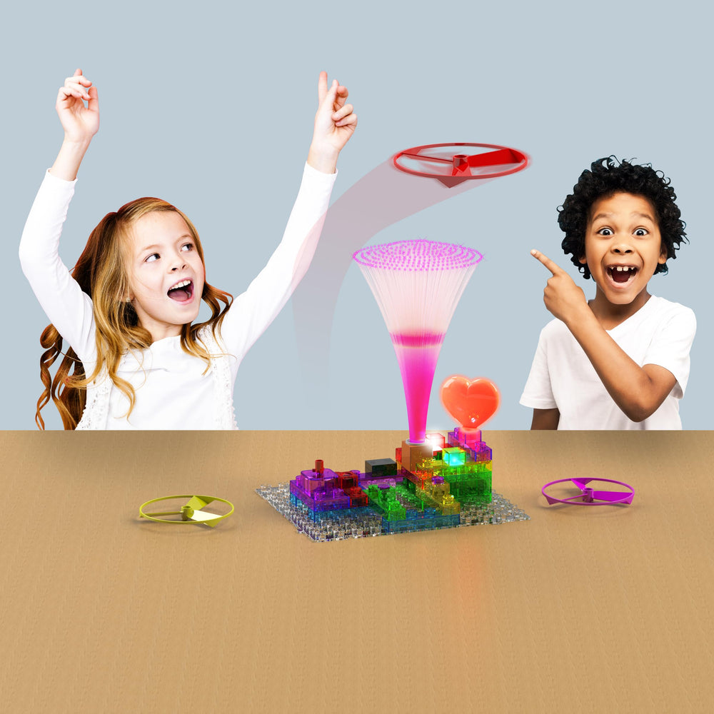 E-Blox fan and light show project creates dynamic visuals for storytelling.