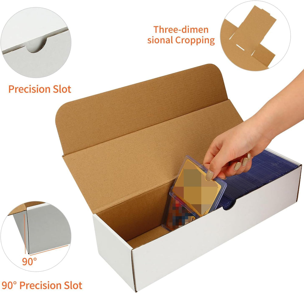 EBOAUSI 2-pack card box open with labels shows included labeling stickers