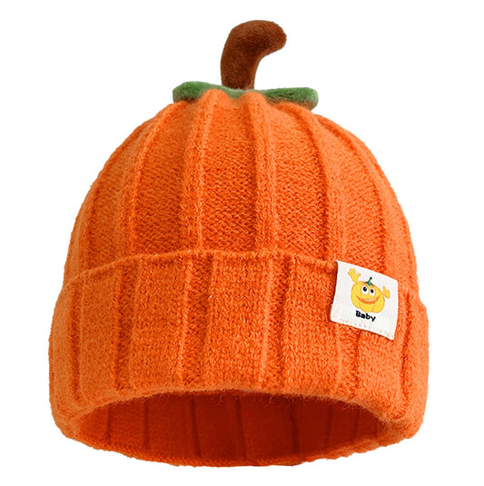 eboozone pumpkin hat baby closeup orange for cozy warmth