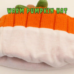 eboozone pumpkin hat baby outdoor winter photo shoot