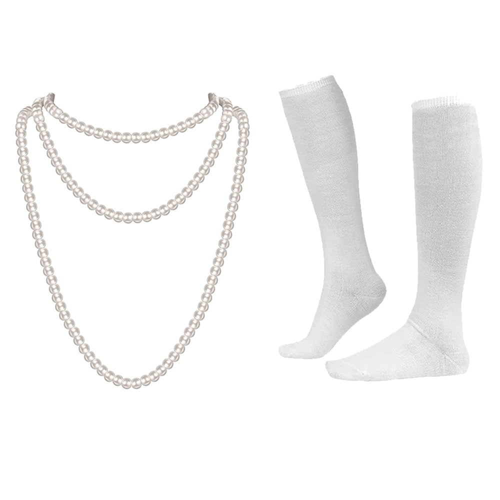 EBYTOP faux pearl necklaces complete the ensemble with timeless detail and sparkle.