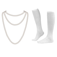 EBYTOP faux pearl necklaces complete the ensemble with timeless detail and sparkle.