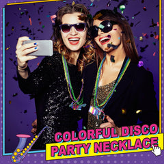 Ecally 80s neon glow effect on necklaces enhances visibility on dance floor.