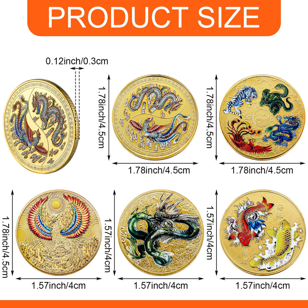Ecally Azure Dragon coin for luck and prosperity on your workspace