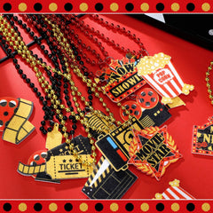 Ecally movie-themed necklaces crafted from sturdy plastic with a glossy finish.