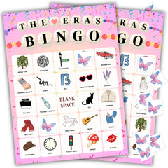 Echoglimmer Bingo Taylor player cards for Tay fans, great for party games and giveaways.