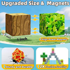 EchoPlan large 1-inch magnetic blocks for stable, durable builds