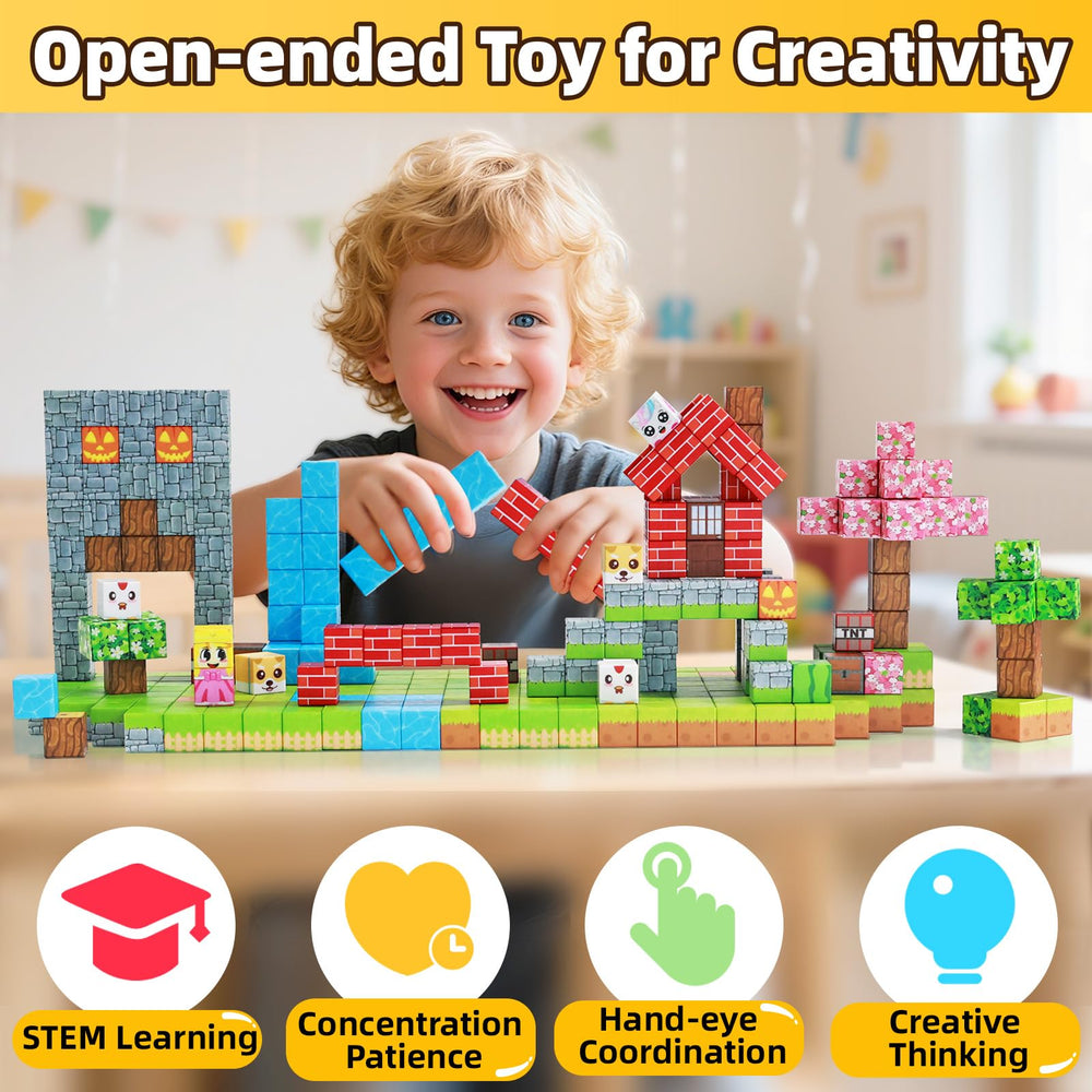 EchoPlan 100-piece set with guidebook inspires guided STEAM play for kids.