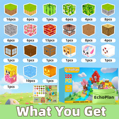 EchoPlan blocks on a classroom table support group collaboration and sharing ideas.