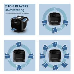 Echtur 360-degree rotating dealer wheels for eight-player games